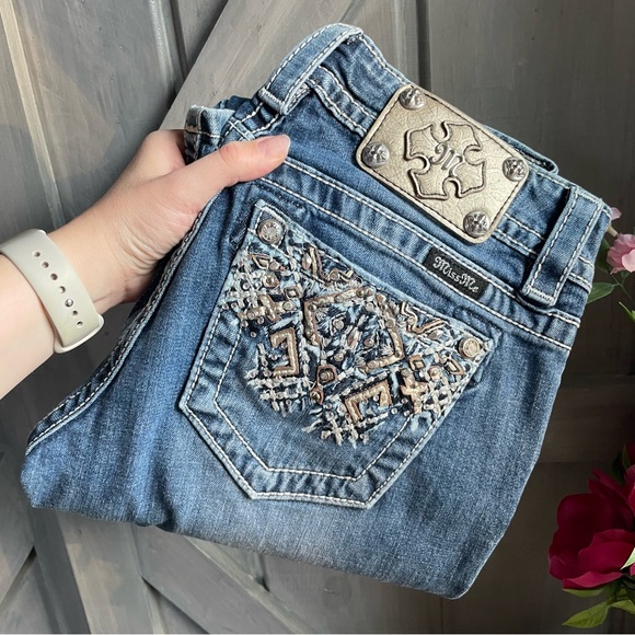 Miss Me Denim - Miss Me Bootcut Denim Jeans Size 27 bling thick stitch